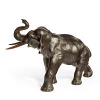 Meiji period bronze elephant by Genryusai Seiya