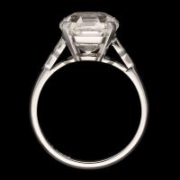step cut diamond ring