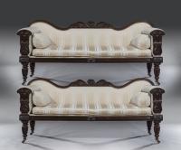 Pair of 19th Century Rosewood Sofas - both