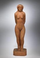 Primitive Hand Carved Figure of a Naked Lady