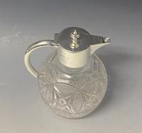 Victorian silver claret jug Roberts and Belk 1894