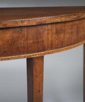 Sheraton mahogany demilune console tables 