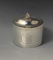 Georgian silver tea caddy Robert Hennell 1792