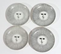 Piero Fornasetti Ceramic Small Coasters Soli E Lune- Sun and Moon