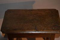 Queen Anne oak table-stool