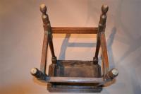 Queen Anne oak table-stool