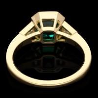 Hancocks 1.83ct Colombian Emerald Ring In 18ct Gold With Tapered Baguette Diamond Shoulders