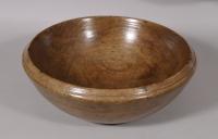 S/5350 Antique Treen Early 19th Century Elm Culinary Bowl