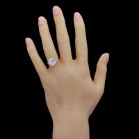 4.63ct Old Mine Brilliant Cut Diamond Ring With Pear Shape Shoulders