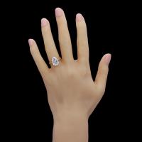 Hancocks 3.73ct G VVS2 Old-Cut Pear Shaped Diamond Ring With Engraved Gold Band