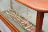 19th Century Sailor Work Bone Model of a Four Masted Schooner Named Peggy