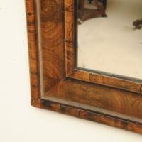 17th Century Oyster Veneered Cushion Mirror