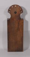 S/5398 Antique Treen Early 19th Century Cherry Wood Candle Box