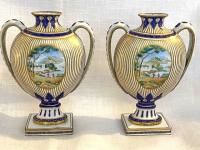 A Pair of Rare Chinese Export Canton Enamel Vases, Qianlong (1736- 1795)