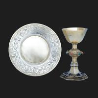 A small gothic revival chalice and pattern