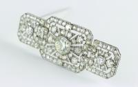 Art Deco diamond panel brooch