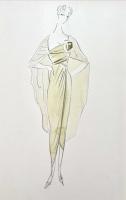 Cecil Beaton - Design for a Pale Yellow Evening Gown