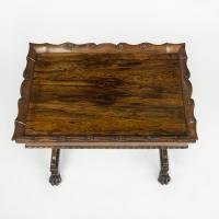 George IV rosewood tray top table, attributed to Gillows