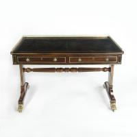 Regency rosewood free standing end support writing table