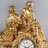Napoléon III Gilt-Bronze Three Piece Clock Garniture