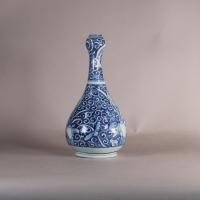 scrolling lotus wanli bottle vase