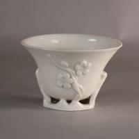 alternative view of chinese blanc de chine libation cup