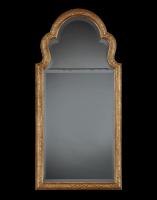 Pair of Large Queen Anne Style Giltwood Mirrors
