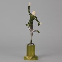 Bronze and Ivory Art Deco Sculpture entitled "Dancer" by Josef Lorenzl - Circa 1930