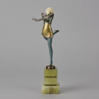 Art Deco Cold-Painted bronze sculpture entitled "Maria" by Josef Lorenzl Circa: 1930