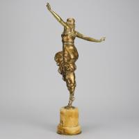 Art Deco Cold-Painted Bronze Sculpture entitled "Russian Dancer" by Paul Philippe