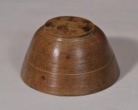 S/5423 Antique Treen Early 19th Century Welsh Sycamore Cawl Bowl