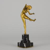 Art Deco Gilt Bronze Sculpture entitled "Juggler" by Claire Colinet - Circa 1925