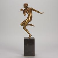 Art Deco Bronze Sculpture entitled "Printemps" by Gauthier