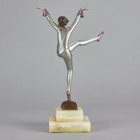 Art Deco Cold-Painted Bronze Sculpture entitled "High Kick" by Steffan Dakon