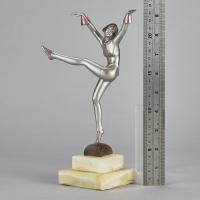 Art Deco Cold-Painted Bronze Sculpture entitled "High Kick" by Steffan Dakon