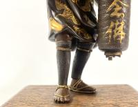 Miyao Eisuke gilt bronze figure ‘Lantern Hanger’. Japan, circa 1900, Meiji Period