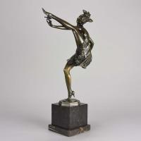 Early 20th Century Art Deco Bronze entitled "High Kick" by Bruno Zach