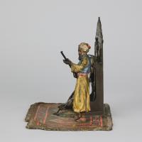 Early 20th Century Cold Painted Bronze entitled "Arms Dealer" by Franz Bergman