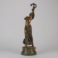 Austrian Cold Painted Bronze entitled "Snake Dancer" by Franz Bergman