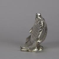 20th Century Art Deco Silvered Bronze Sculpture entitled "Leaping Fish" - Circa 1925