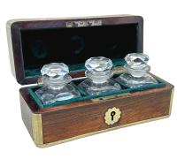 19th Century Rosewood & Brass Scent Box