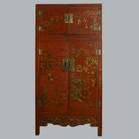 Chinese Red Lacquer Cabinets