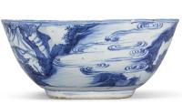 Rare and Fine Chinese Ming Blue and White Kraak Bowl