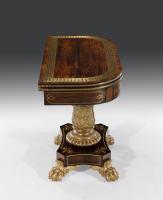 Regency Rosewood and Giltwood Games Table - Side Detail