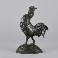 19th Century French Animalier entitled "Coq Debout" by Alfred Barye