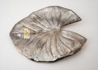Mid century silvered bronze lily leaf by Chrystaine Charles