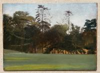 George Howard, 9th Earl of Carlisle - Pre-Raphaelite Landscape of a Line of Trees