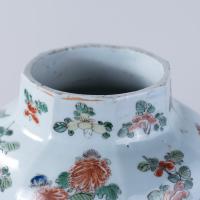 Rare Late 17th Century Chinese Kangxi Famille Verte Porcelain Vase