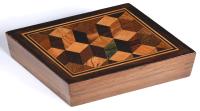 Rhomboid shaped Tunbridge Ware box