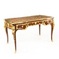 Napoleon kingwood marble free-standing writing table